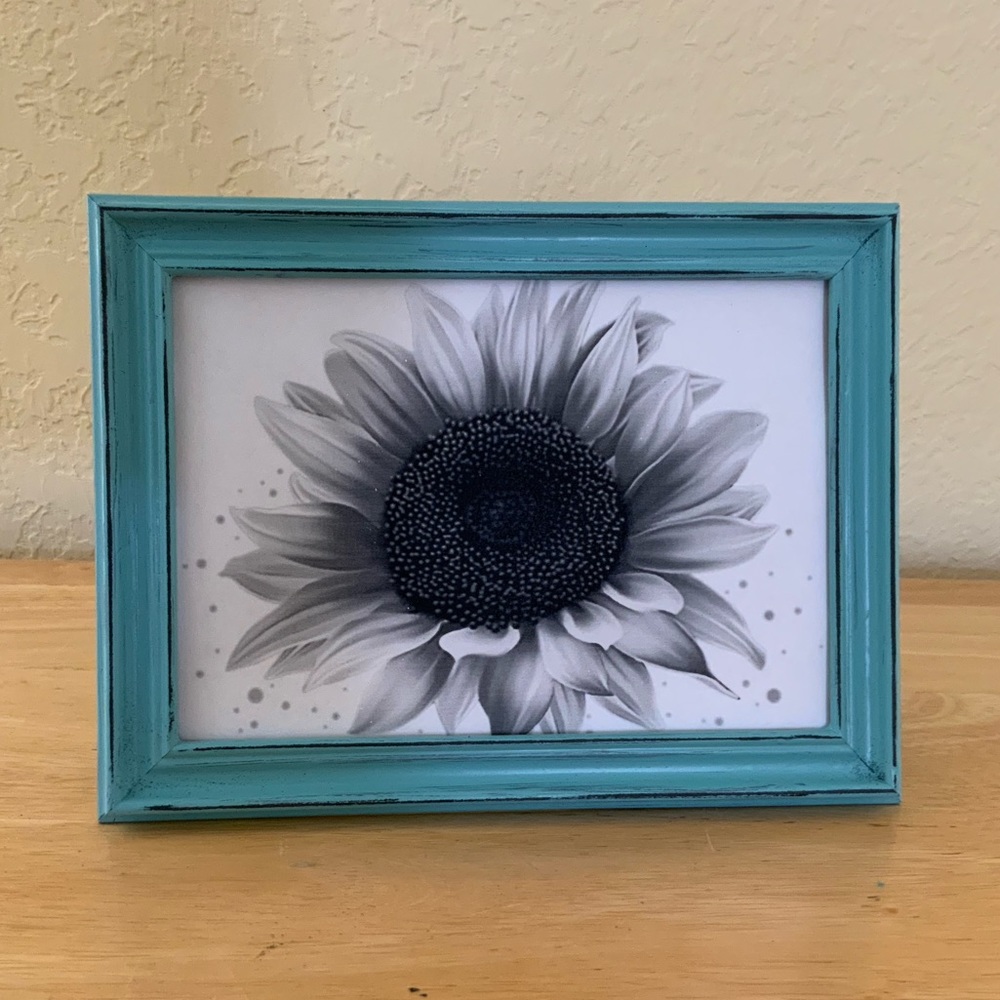 Farmhouse Sunflower picture 5x7 w/frame